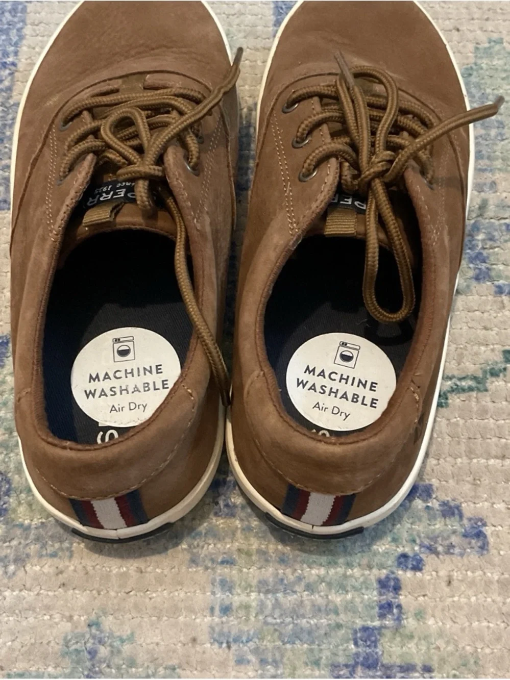Sperry Brown Men's Lace-Up Casual Sneakers with White Sole